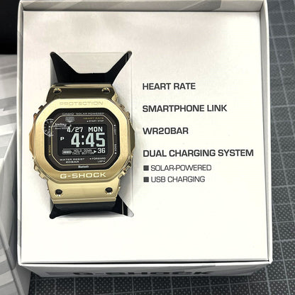 Casio G-Shock G-Squad Men's Watch GM-H5600-9 Resin Band Mineral Glass Shock Resistant Mobile Link Bluetooth Tough Solar