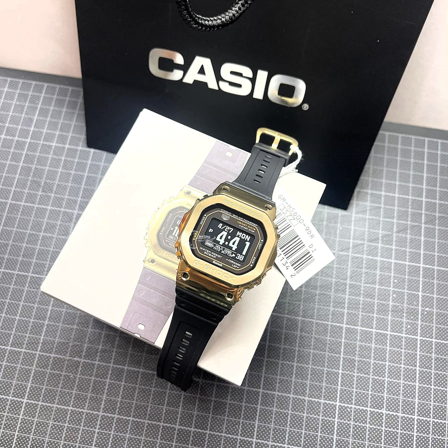 Casio G-Shock G-Squad Men's Watch GM-H5600-9 Resin Band Mineral Glass Shock Resistant Mobile Link Bluetooth Tough Solar