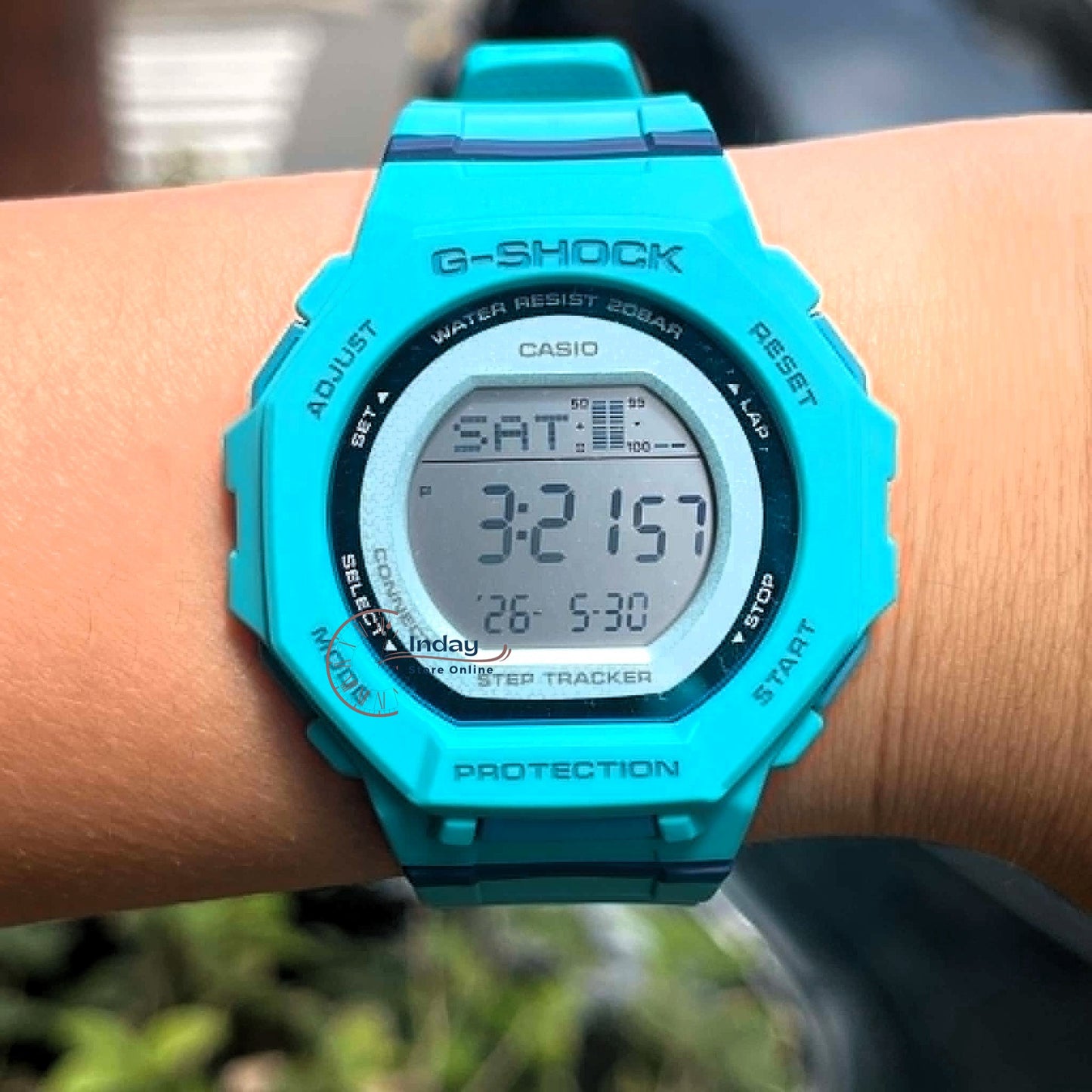 Casio G-Shock G-Squad Women's Watch GMD-B300SC-2 Resin Band Mineral Glass Shock Resistant Bluetooth