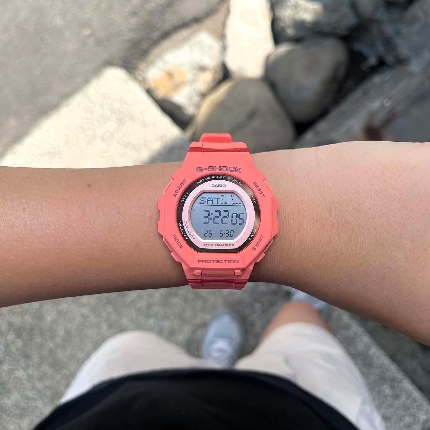 Casio G-Shock G-Squad Women's Watch GMD-B300SC-4 Resin Band Mineral Glass Shock Resistant Bluetooth