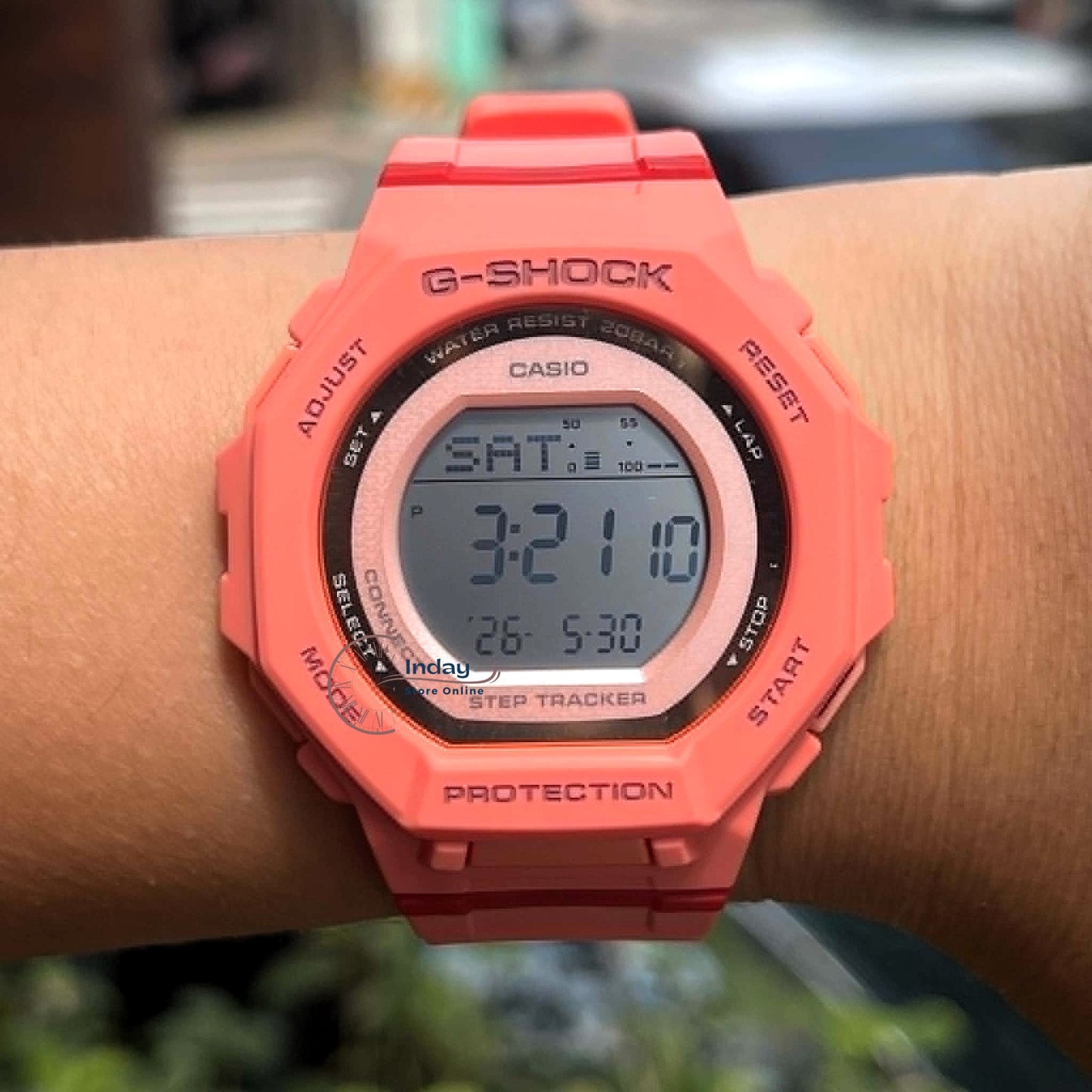 Casio G-Shock G-Squad Women's Watch GMD-B300SC-4 Resin Band Mineral Glass Shock Resistant Bluetooth