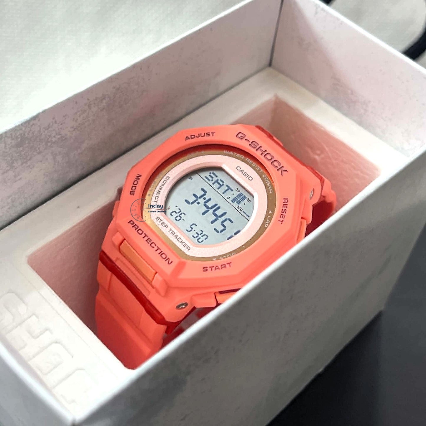 Casio G-Shock G-Squad Women's Watch GMD-B300SC-4 Resin Band Mineral Glass Shock Resistant Bluetooth