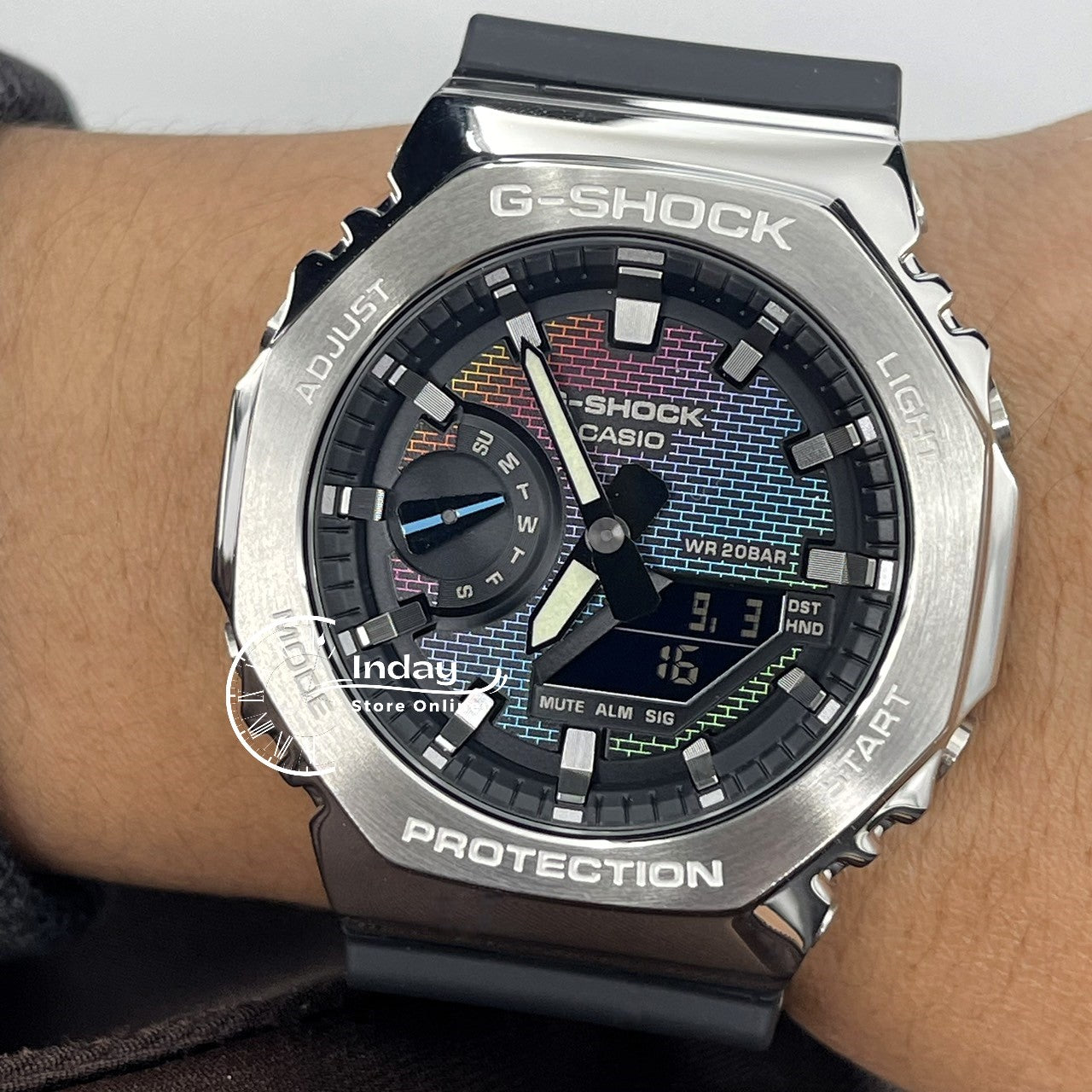 Casio G-Shock G-Steel Men's Watch GM-2100RW-1A Bio-based Resin Band Shock Resistant Mineral Glass