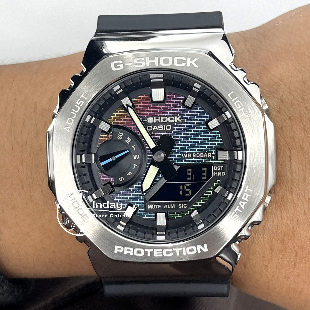 Casio G-Shock G-Steel Men's Watch GM-2100RW-1A Bio-based Resin Band Shock Resistant Mineral Glass
