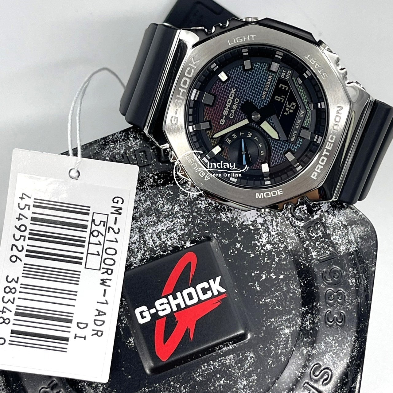 Casio G-Shock G-Steel Men's Watch GM-2100RW-1A Bio-based Resin Band Shock Resistant Mineral Glass