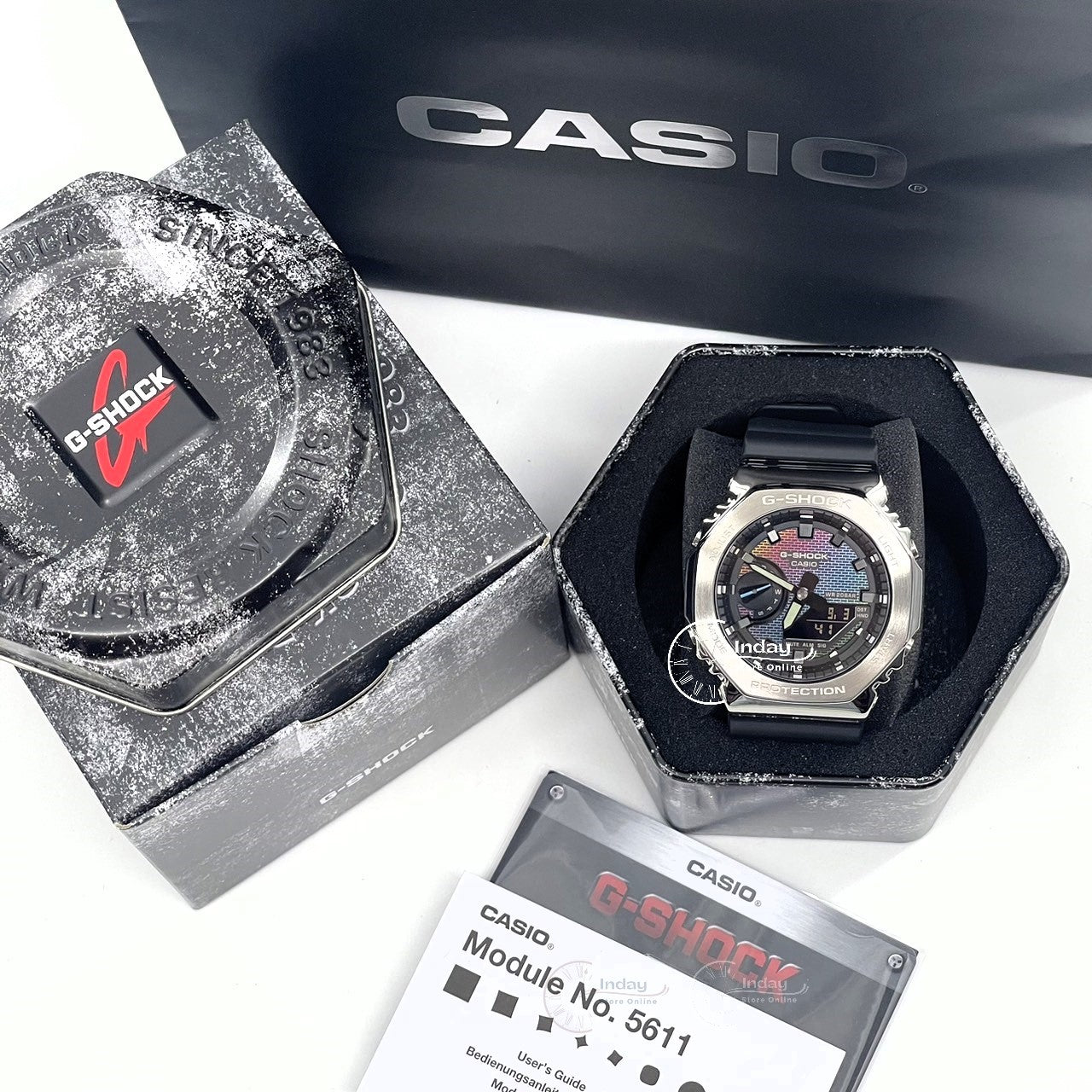Casio G-Shock G-Steel Men's Watch GM-2100RW-1A Bio-based Resin Band Shock Resistant Mineral Glass