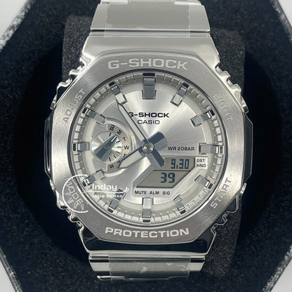 Casio G-Shock G-Steel Men's Watch GM-2110D-7A Stainless Steel Band Shock Resistant Mineral Glass