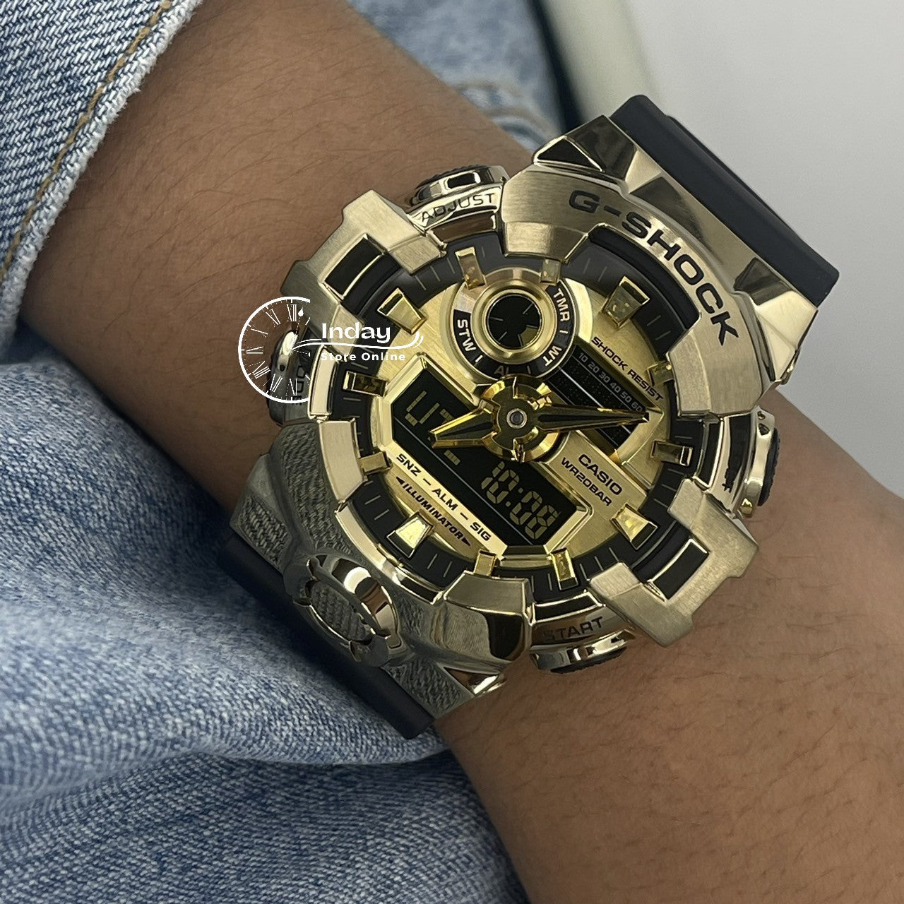 Casio G-Shock G-Steel Men's Watch GM-700G-9A Resin Band Shock Resistant Mineral Glass Battery Life 5-Years