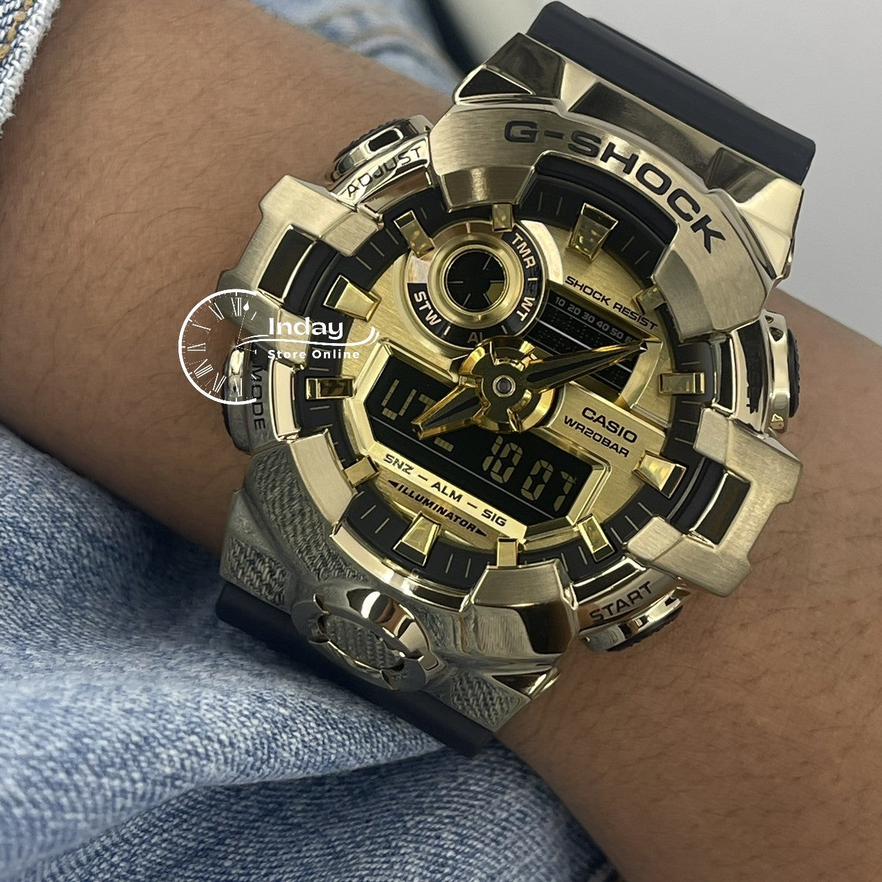 Casio G-Shock G-Steel Men's Watch GM-700G-9A Resin Band Shock Resistant Mineral Glass Battery Life 5-Years