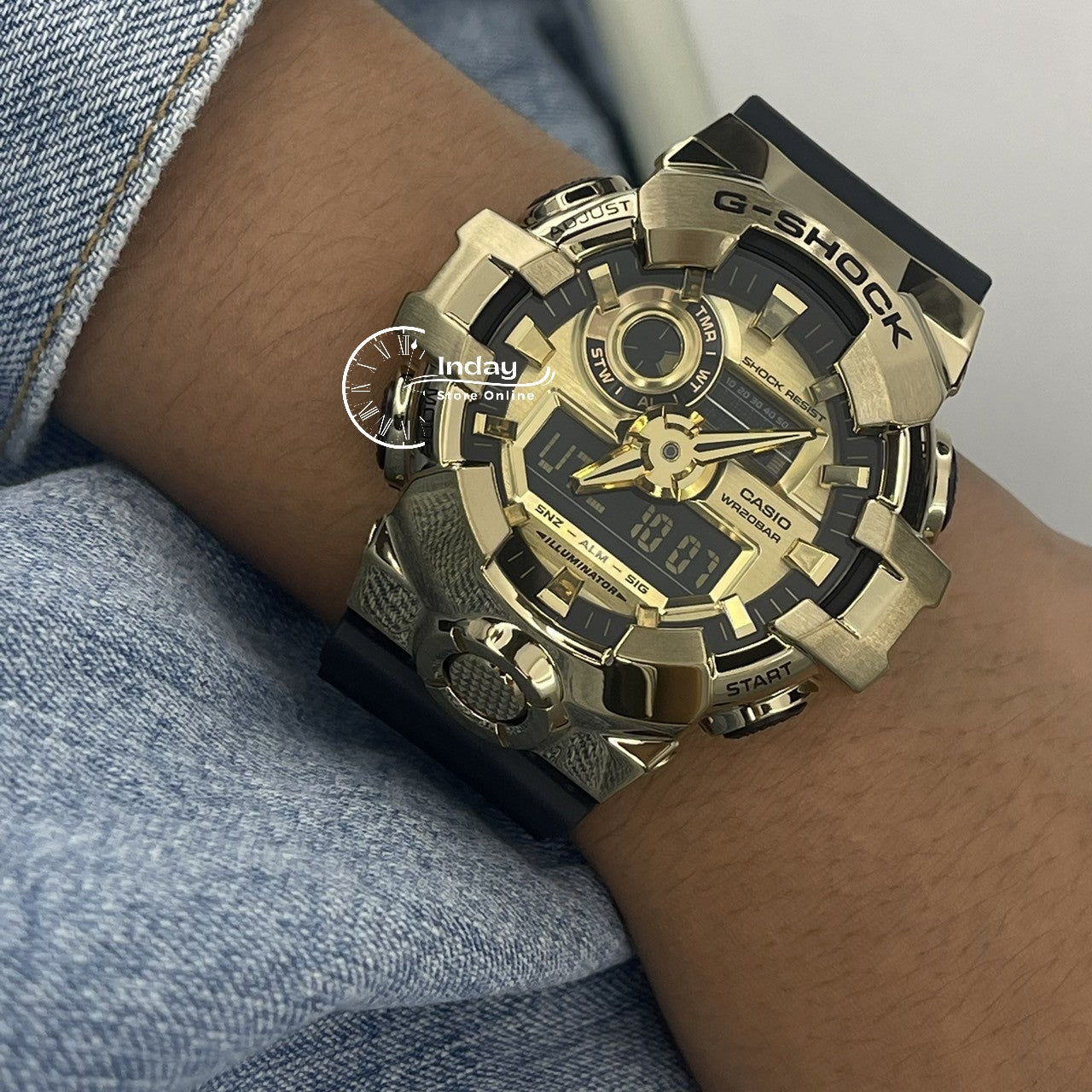 Casio G-Shock G-Steel Men's Watch GM-700G-9A Resin Band Shock Resistant Mineral Glass Battery Life 5-Years