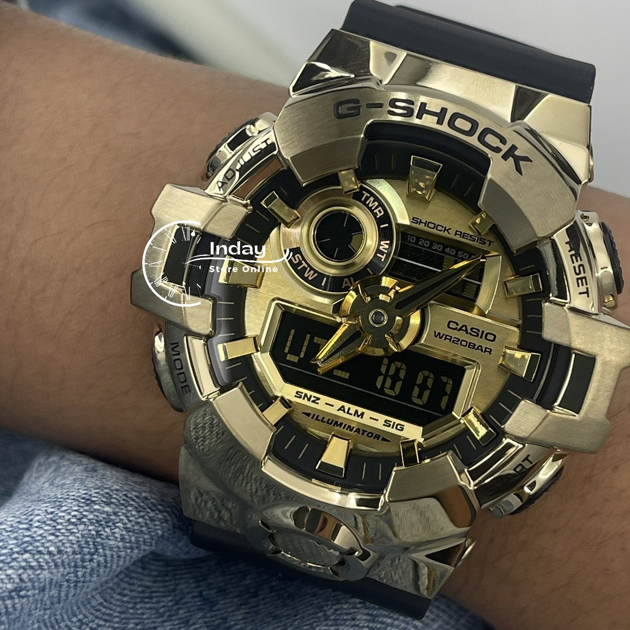 Casio G-Shock G-Steel Men's Watch GM-700G-9A Resin Band Shock Resistant Mineral Glass Battery Life 5-Years