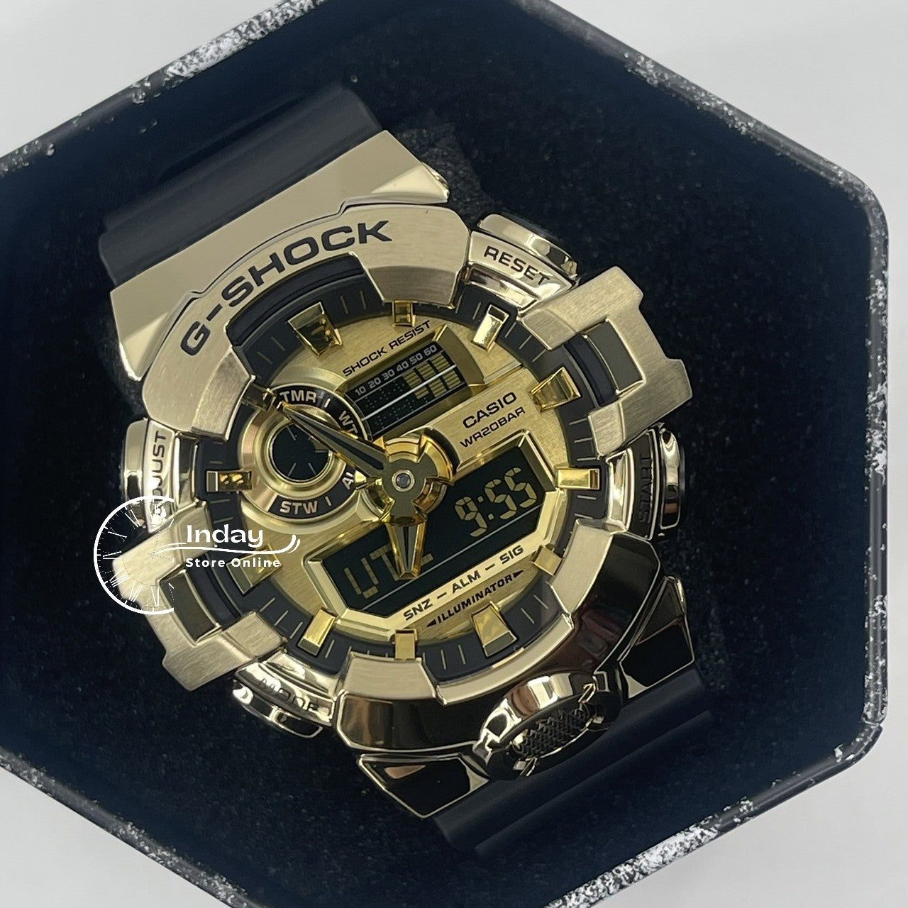 Casio G-Shock G-Steel Men's Watch GM-700G-9A Resin Band Shock Resistant Mineral Glass Battery Life 5-Years