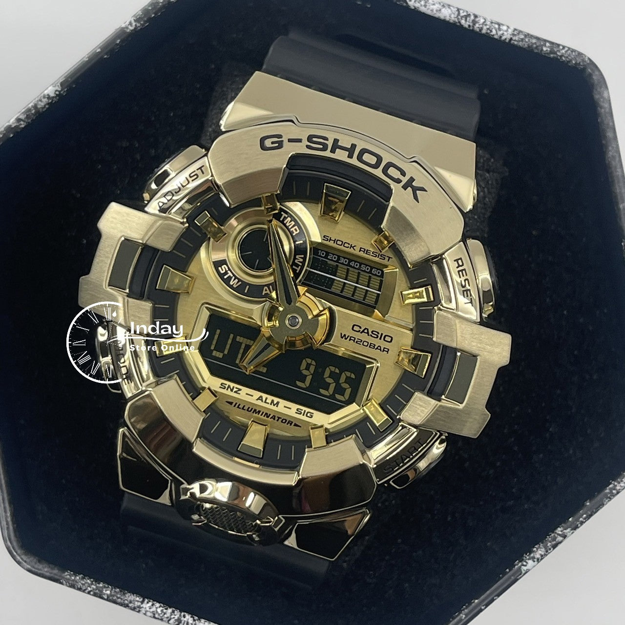 Casio G-Shock G-Steel Men's Watch GM-700G-9A Resin Band Shock Resistant Mineral Glass Battery Life 5-Years