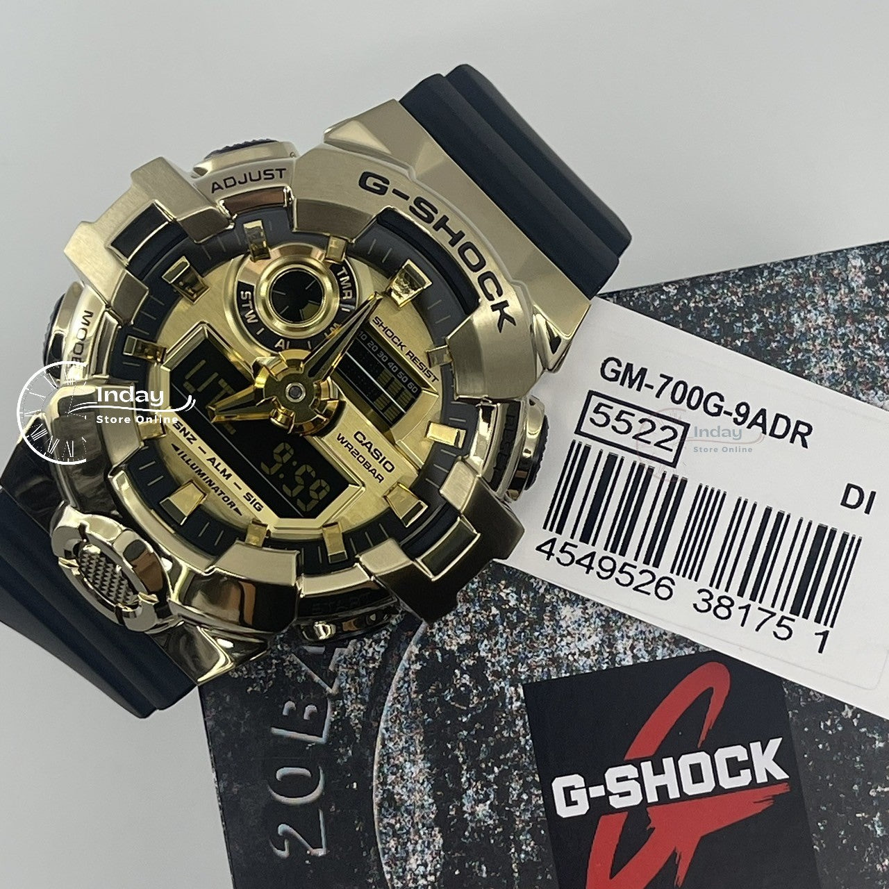 Casio G-Shock G-Steel Men's Watch GM-700G-9A Resin Band Shock Resistant Mineral Glass Battery Life 5-Years