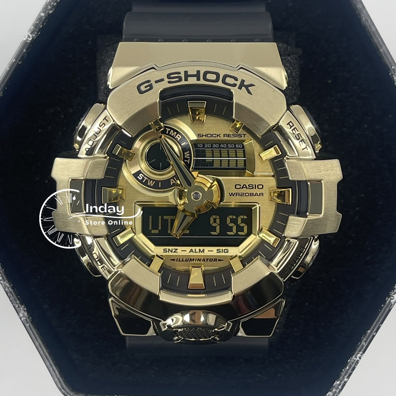 Casio G-Shock G-Steel Men's Watch GM-700G-9A Resin Band Shock Resistant Mineral Glass Battery Life 5-Years