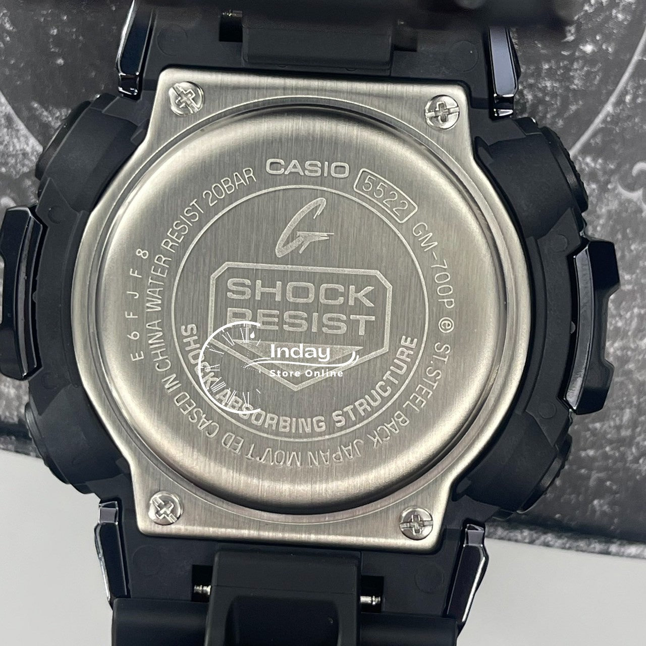 Casio G-Shock G-Steel Men's Watch GM-700P-6A Resin Band Shock Resistant Mineral Glass Battery Life 5-Years