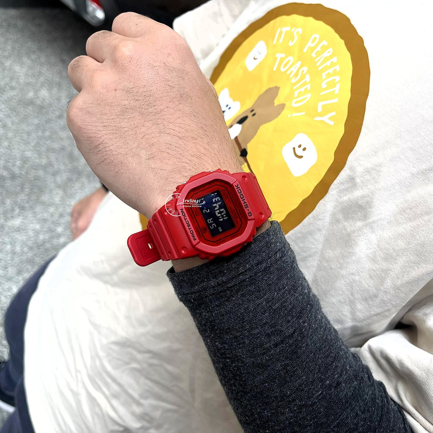 Casio G-Shock Men's Watch DW-5600RRB-4 Mineral Glass Resin Band Shock Resistant Battery Life: 5 Years