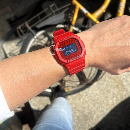 Casio G-Shock Men's Watch DW-5600RRB-4 Mineral Glass Resin Band Shock Resistant Battery Life: 5 Years