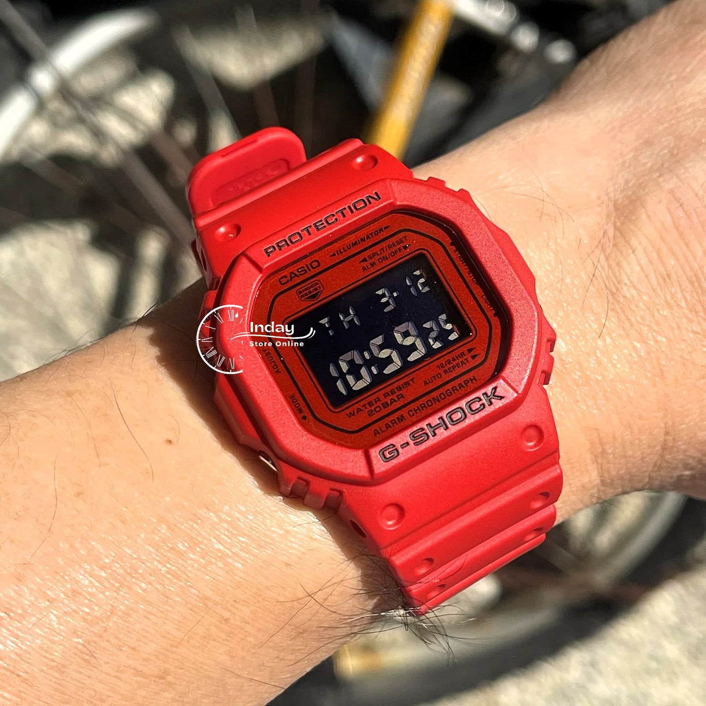 Casio G-Shock Men's Watch DW-5600RRB-4 Mineral Glass Resin Band Shock Resistant Battery Life: 5 Years