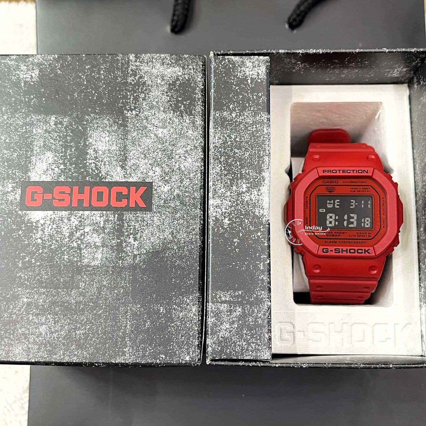Casio G-Shock Men's Watch DW-5600RRB-4 Mineral Glass Resin Band Shock Resistant Battery Life: 5 Years
