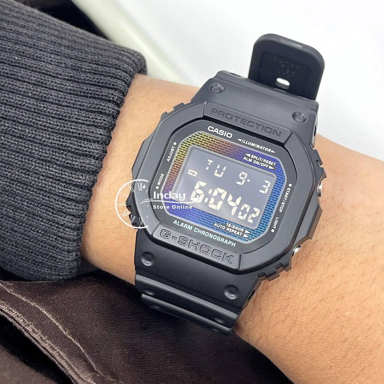 Casio G-Shock Men's Watch DW-5600RW-1 Bio-based Resin Band Shock Resistant Mineral Glass Battery Life 5-Years