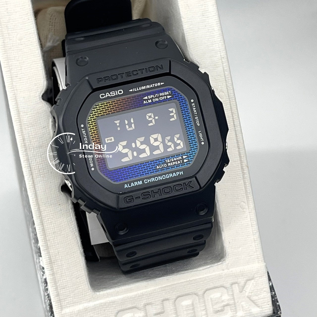 Casio G-Shock Men's Watch DW-5600RW-1 Bio-based Resin Band Shock Resistant Mineral Glass Battery Life 5-Years