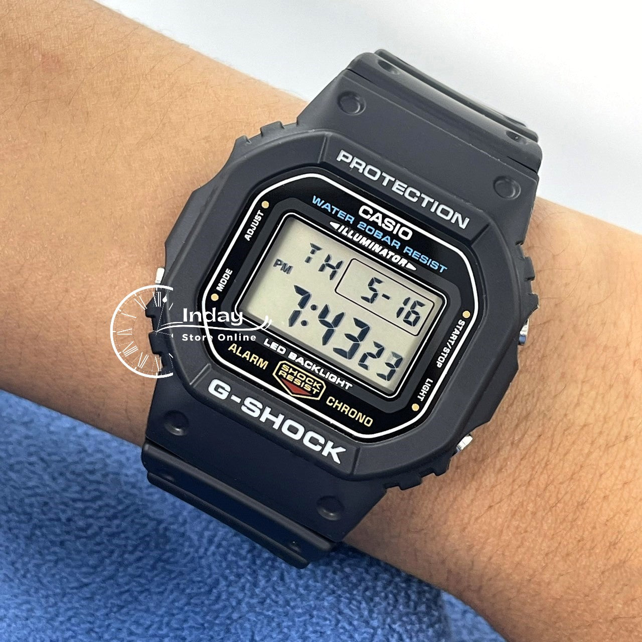 Casio G-Shock Men's Watch DW-5600UE-1 Resin Band Mineral Glass Shock Resistant