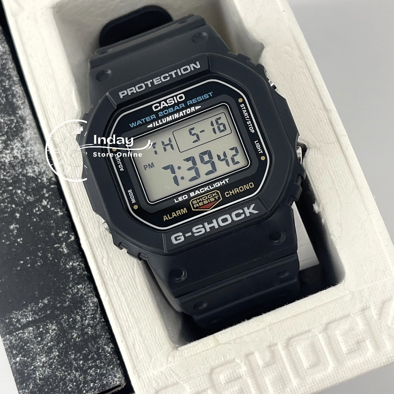 Casio G-Shock Men's Watch DW-5600UE-1 Resin Band Mineral Glass Shock Resistant