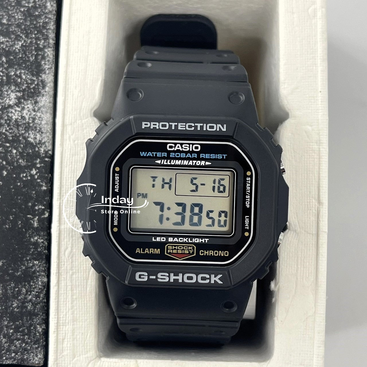 Casio G-Shock Men's Watch DW-5600UE-1 Resin Band Mineral Glass Shock Resistant