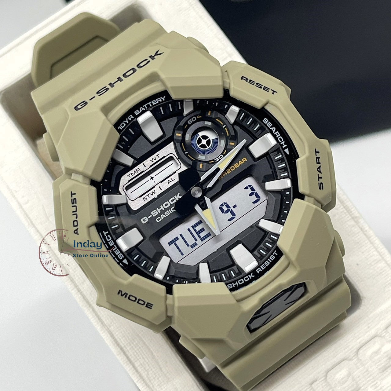 Casio G-Shock Men's Watch GA-010-5A Bio-based Resin Band Shock Resistant Mineral Glass Battery Life 10-Years