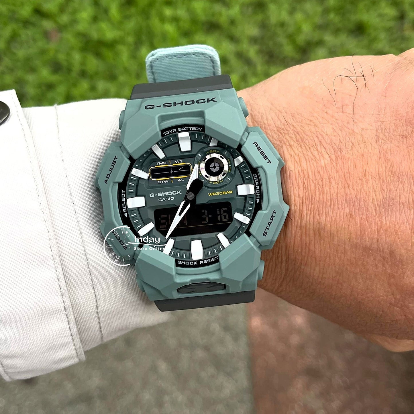 Casio G-Shock Men's Watch GA-010CE-2A Cloth Band Shock Resistant Battery Life: 10 years