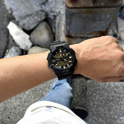 Casio G-Shock Men's Watch GA-010GB-1A9 Mineral Glass Shock Resistant Carbon Core Guard Battery Life: 10 years