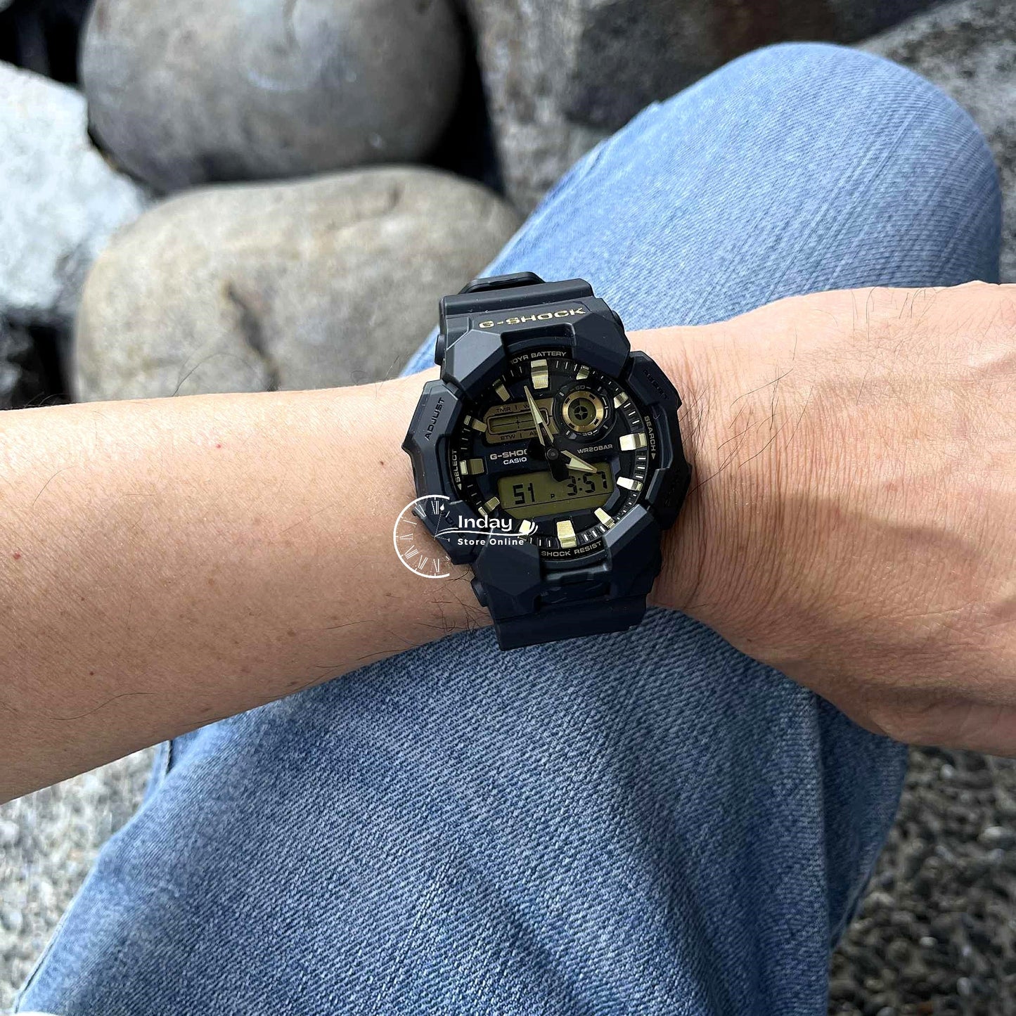 Casio G-Shock Men's Watch GA-010GB-1A9 Mineral Glass Shock Resistant Carbon Core Guard Battery Life: 10 years