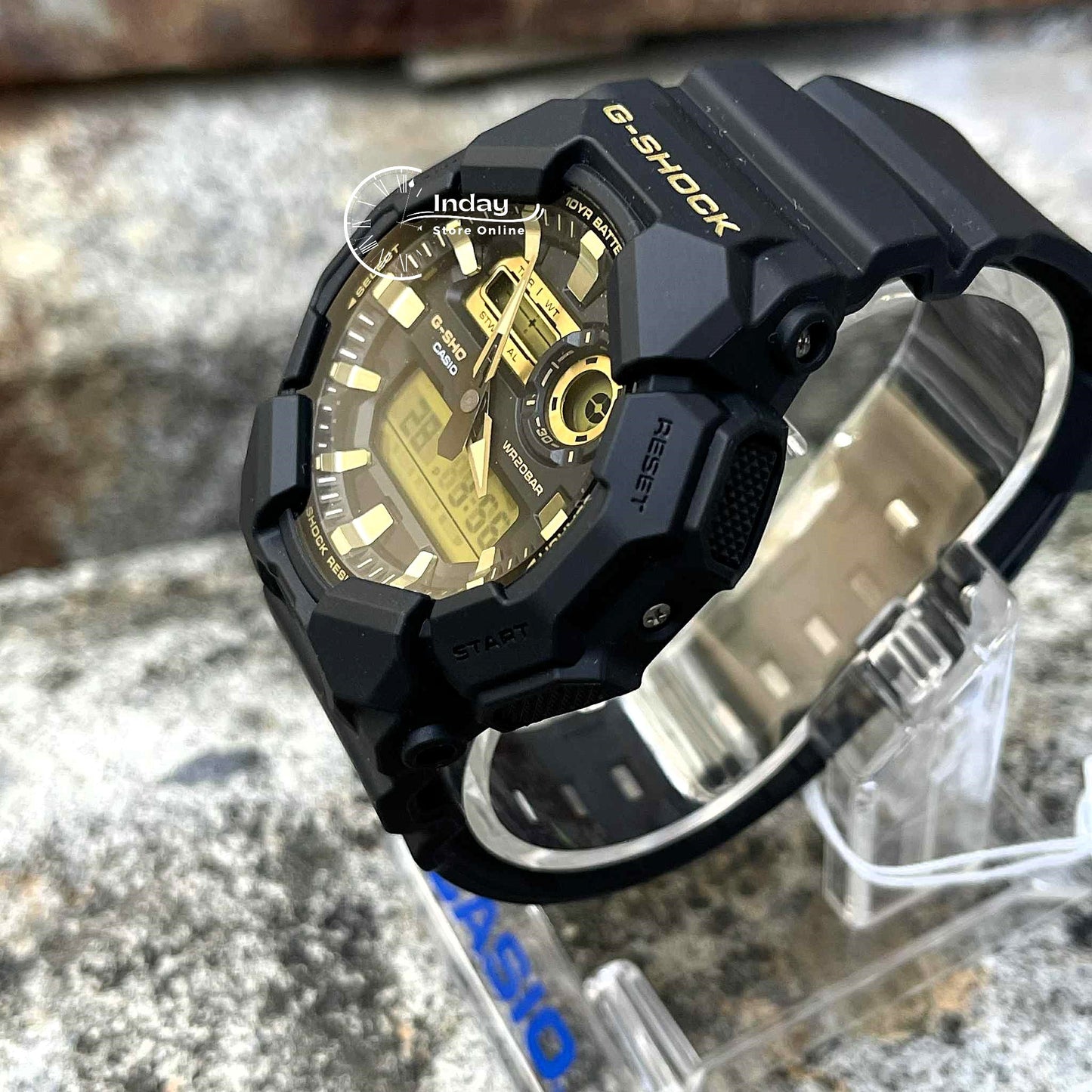 Casio G-Shock Men's Watch GA-010GB-1A9 Mineral Glass Shock Resistant Carbon Core Guard Battery Life: 10 years