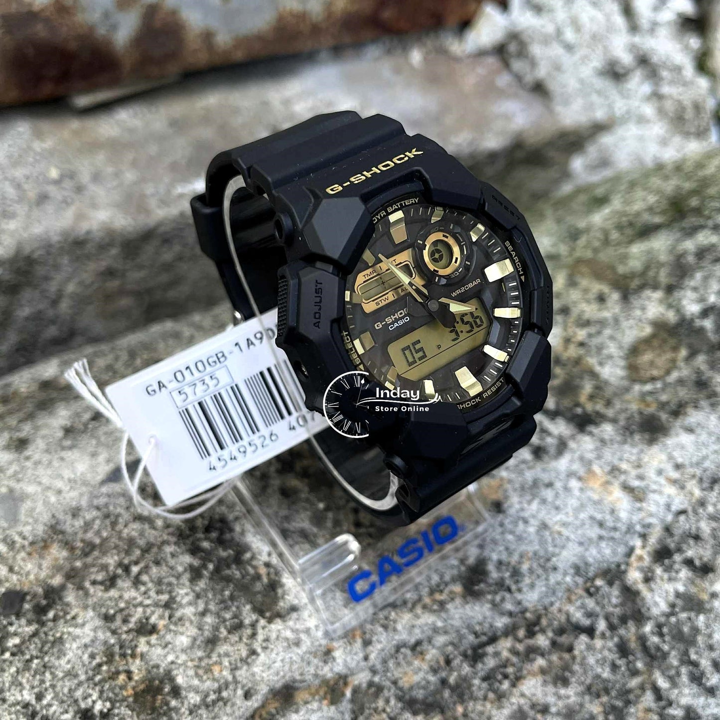 Casio G-Shock Men's Watch GA-010GB-1A9 Mineral Glass Shock Resistant Carbon Core Guard Battery Life: 10 years