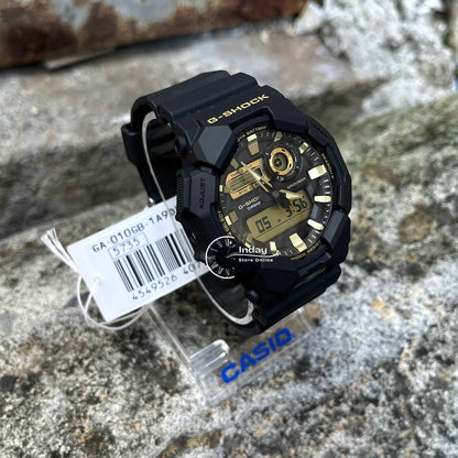 Casio G-Shock Men's Watch GA-010GB-1A9 Mineral Glass Shock Resistant Carbon Core Guard Battery Life: 10 years