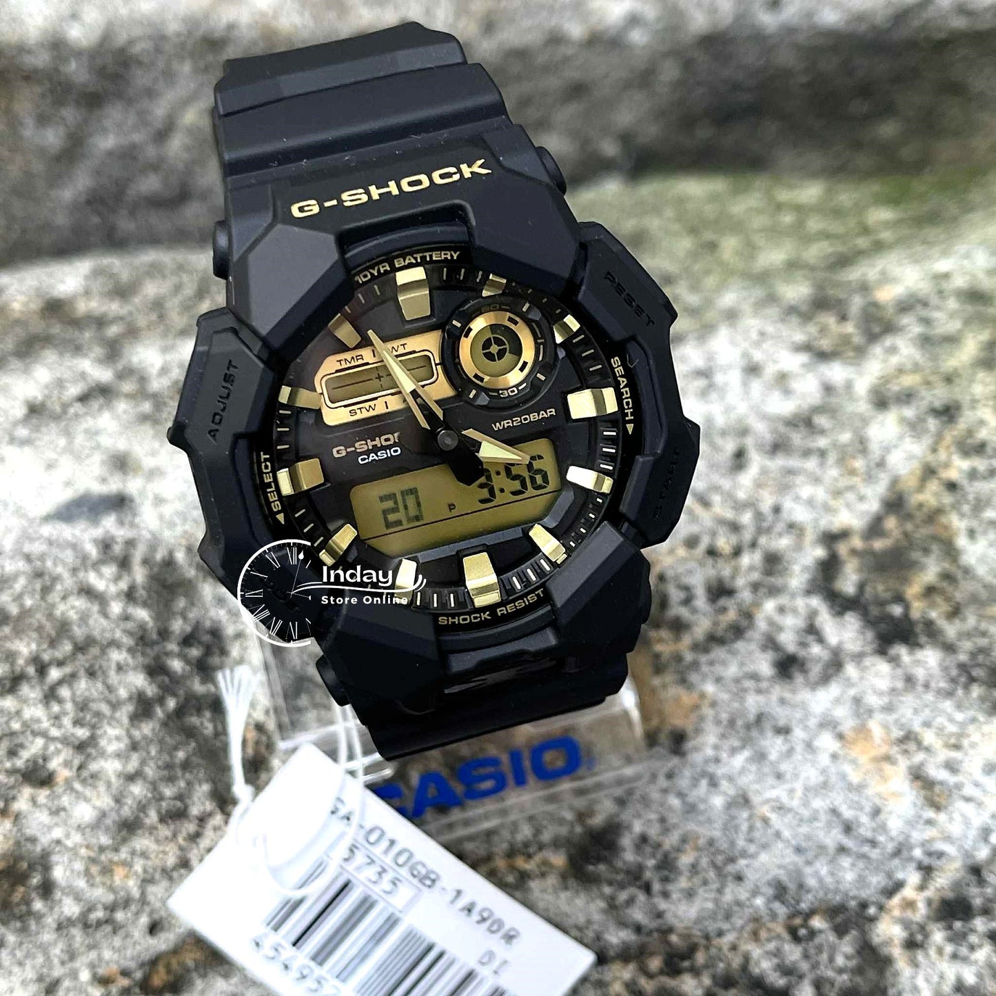 Casio G-Shock Men's Watch GA-010GB-1A9 Mineral Glass Shock Resistant Carbon Core Guard Battery Life: 10 years