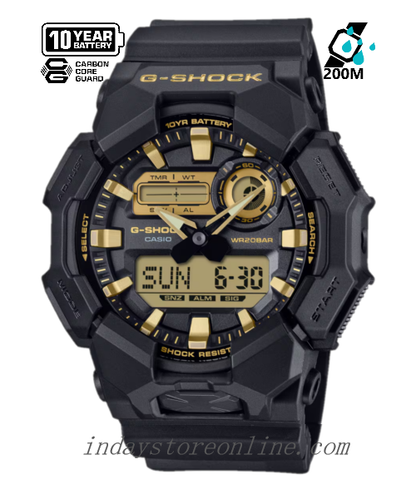 Casio G-Shock Men's Watch GA-010GB-1A9 Mineral Glass Shock Resistant Carbon Core Guard Battery Life: 10 years
