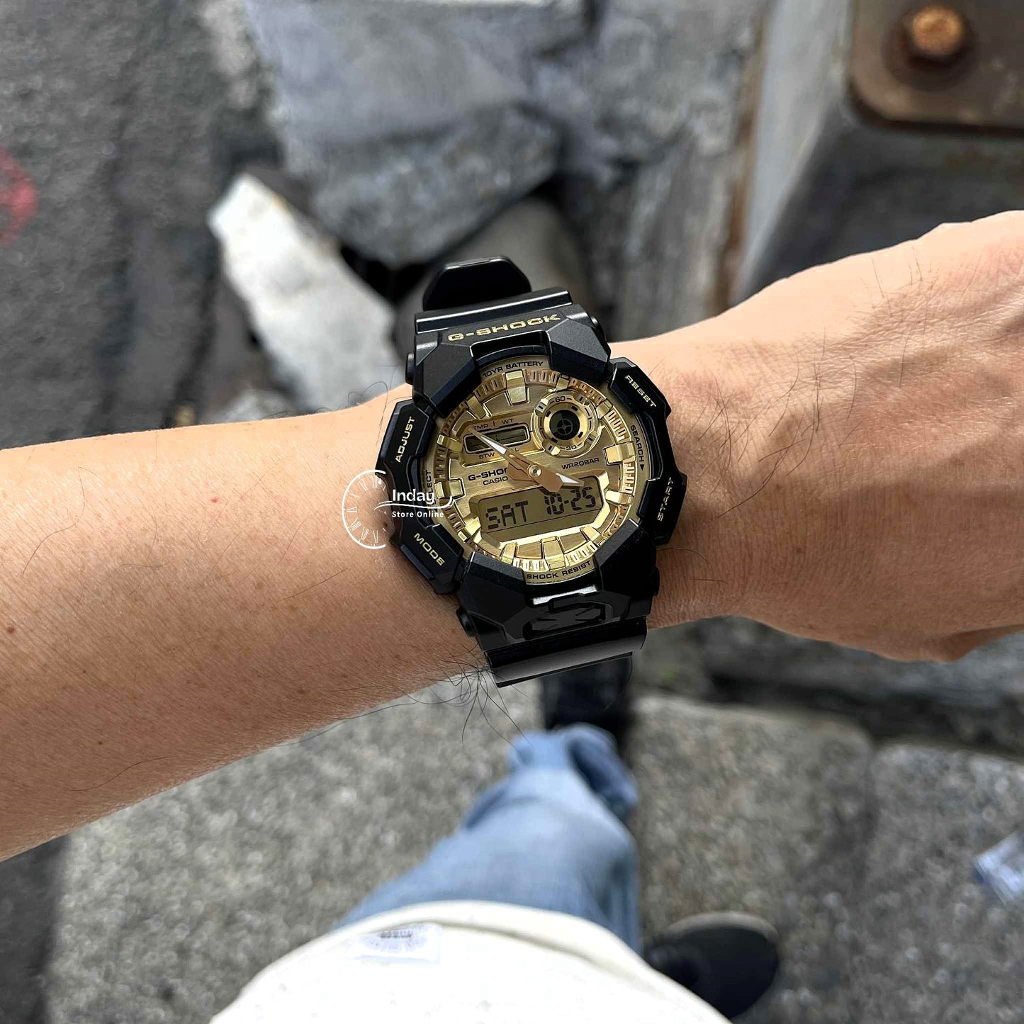 Casio G-Shock Men's Watch GA-010GGB-1A9 Mineral Glass Shock Resistant Carbon Core Guard Battery Life: 10 years