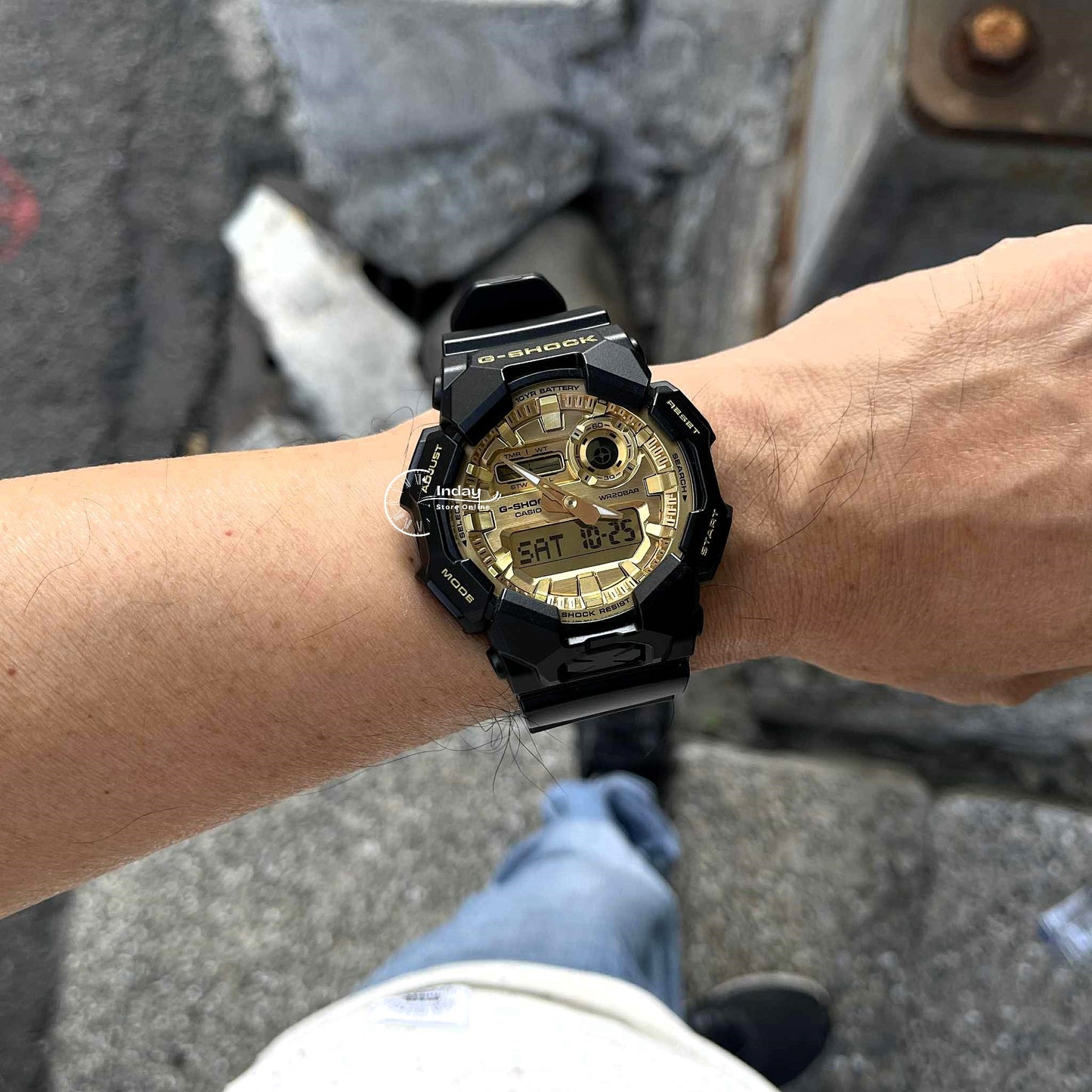 Casio G-Shock Men's Watch GA-010GGB-1A9 Mineral Glass Shock Resistant Carbon Core Guard Battery Life: 10 years