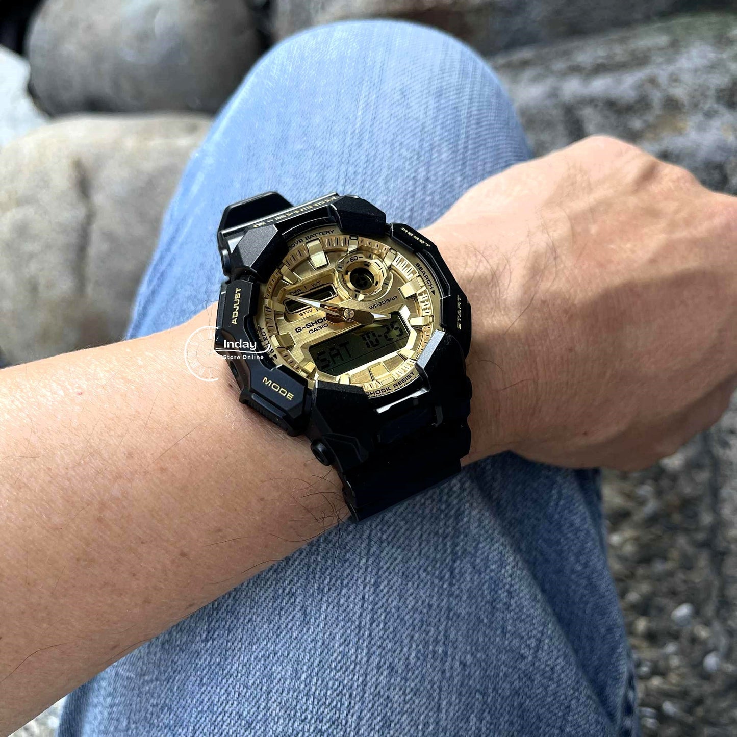 Casio G-Shock Men's Watch GA-010GGB-1A9 Mineral Glass Shock Resistant Carbon Core Guard Battery Life: 10 years