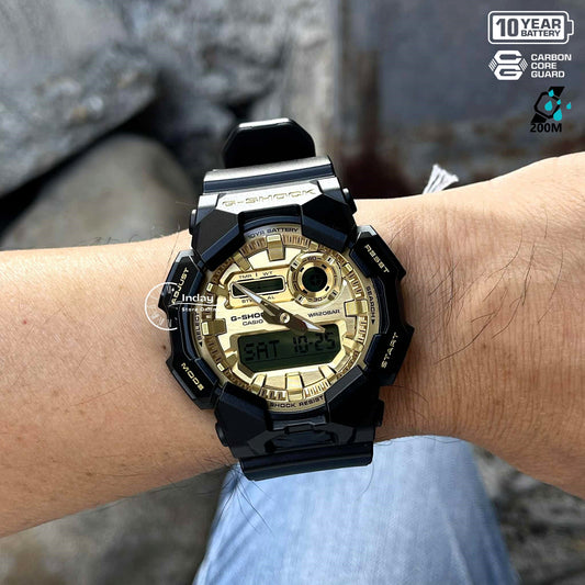 Casio G-Shock Men's Watch GA-010GGB-1A9 Mineral Glass Shock Resistant Carbon Core Guard Battery Life: 10 years