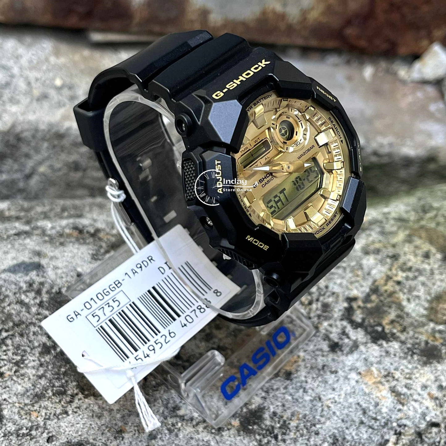 Casio G-Shock Men's Watch GA-010GGB-1A9 Mineral Glass Shock Resistant Carbon Core Guard Battery Life: 10 years