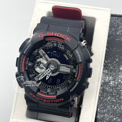 Casio G-Shock Men's Watch GA-110HR-1A Analog-Digital GA-110 Series Sporty Watch Black & Red Series