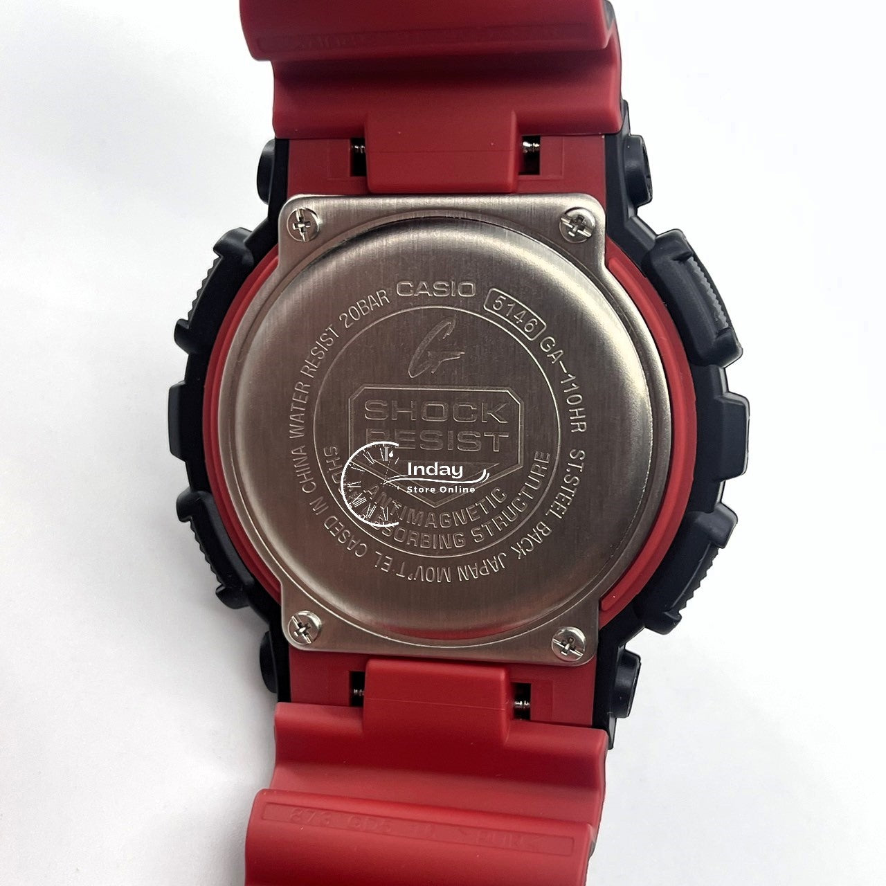 Casio G-Shock Men's Watch GA-110HR-1A Analog-Digital GA-110 Series Sporty Watch Black & Red Series