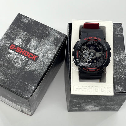 Casio G-Shock Men's Watch GA-110HR-1A Analog-Digital GA-110 Series Sporty Watch Black & Red Series