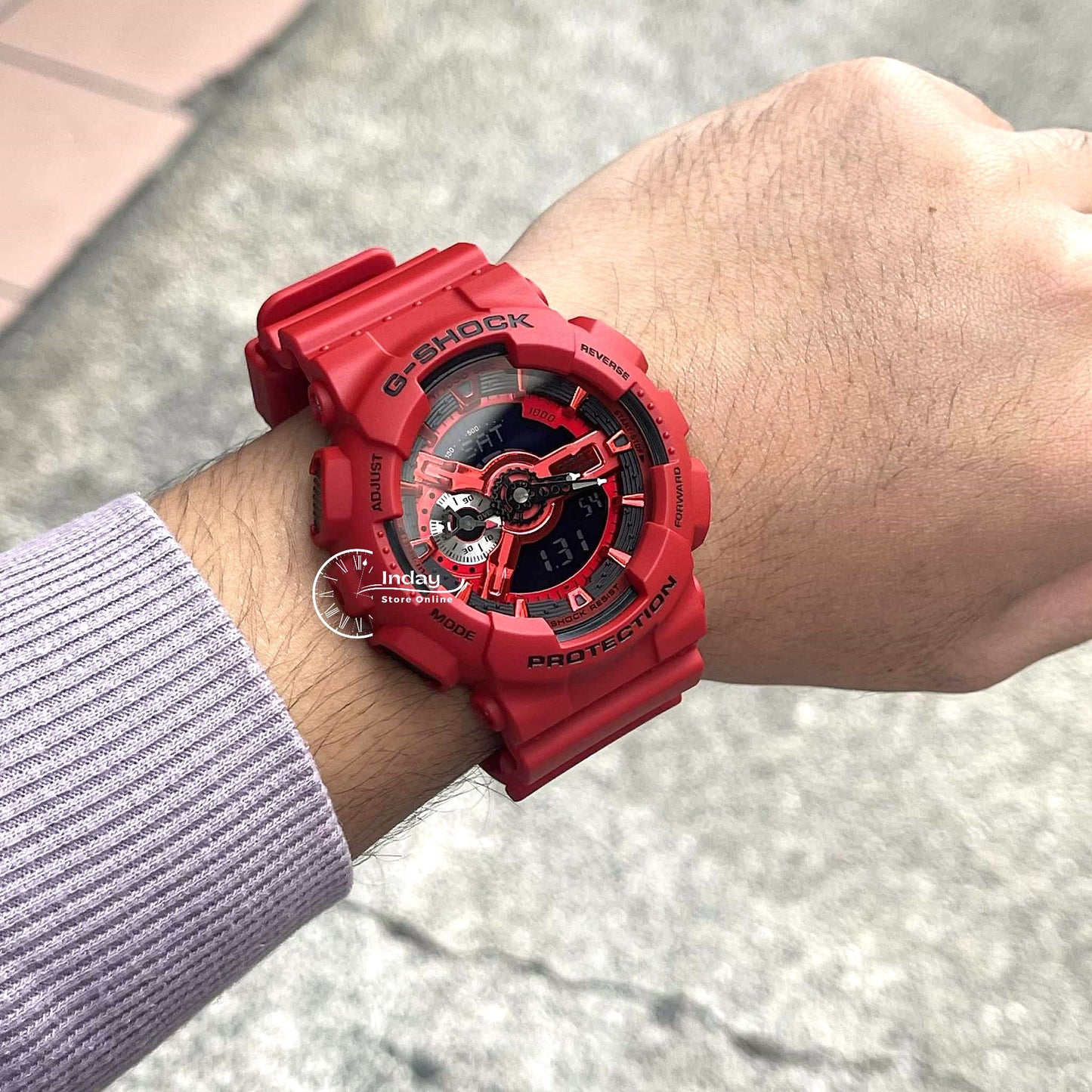 Casio G-Shock Men's Watch GA-110RRB-4A Mineral Glass Shock Resistant Magnetic Resistant