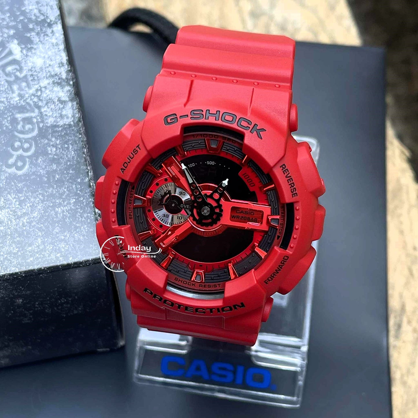 Casio G-Shock Men's Watch GA-110RRB-4A Mineral Glass Shock Resistant Magnetic Resistant