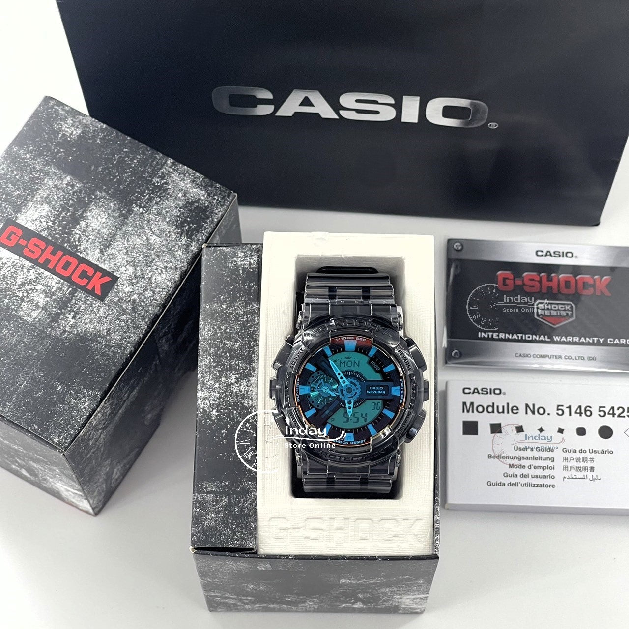 Casio G-Shock Men's Watch GA-110TLS-8A Shock Resistant Magnetic Resist –  indaystoreonline