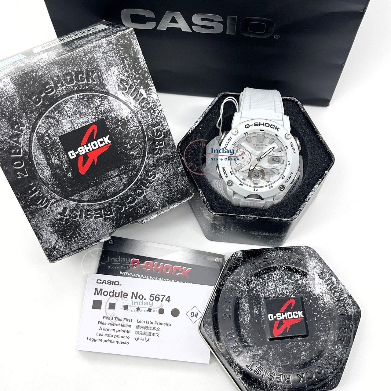 Casio G-Shock Men's Watch GA-2000S-7A Analog-Digital Shock Resistant Shock Resistant Carbon Core Guard Structure
